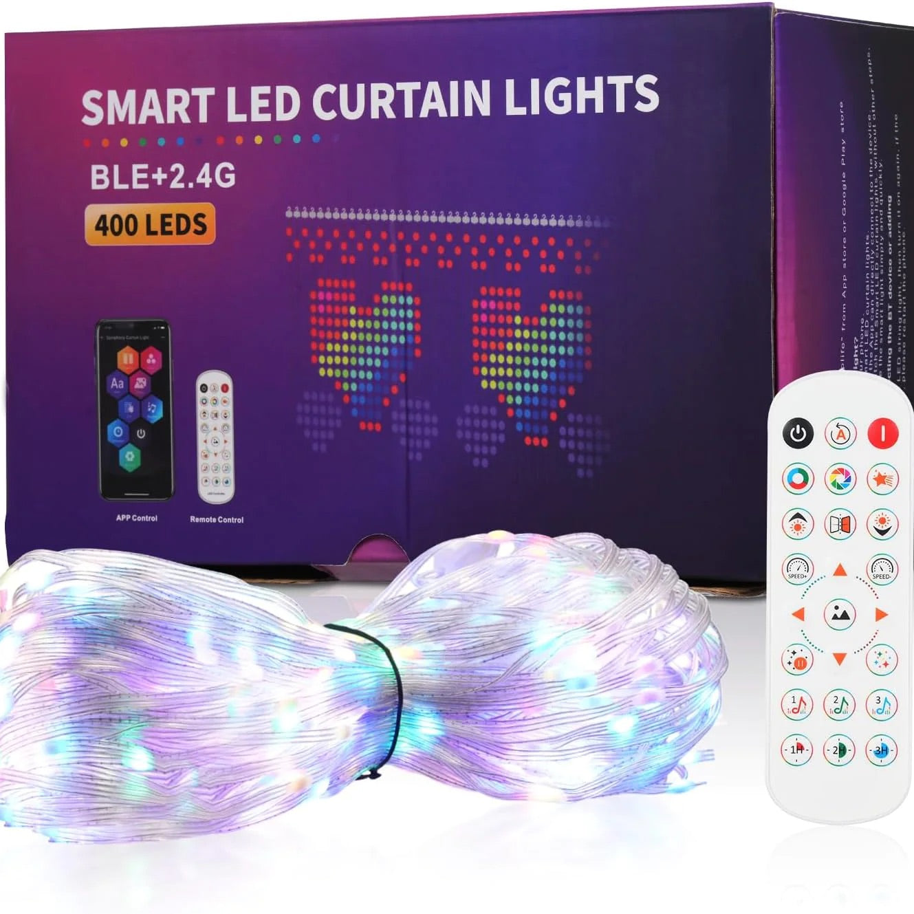Smart LED Curtain Lights (with Bluetooth Connectivity)