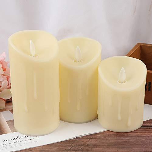 Moving wick LED candles set of 3 - WestNest.in