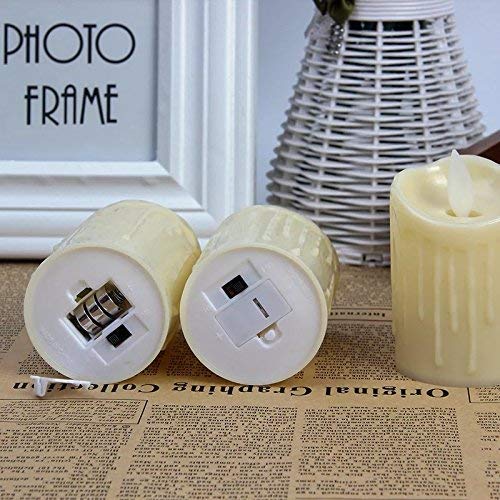 Moving wick LED candles ( White, 11cm, 9cm, 7cm )