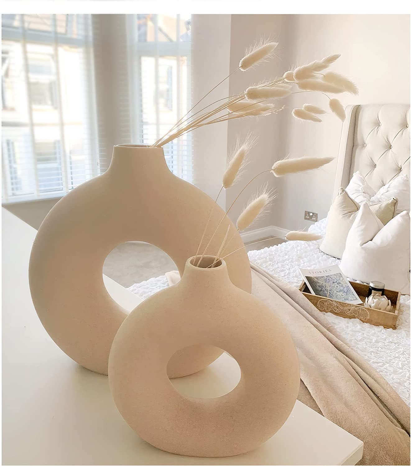 White Donut Vase | Nordic Minimalism Style