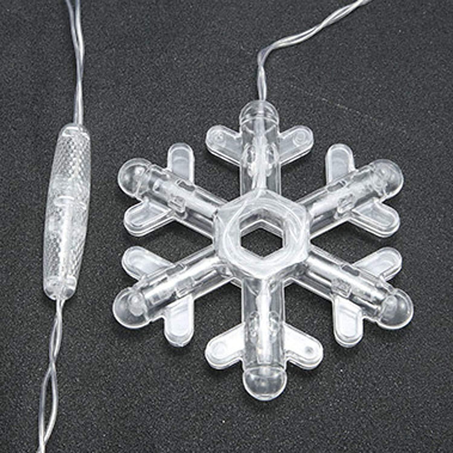 Snowflake LED Curtain String Light ( 16 snowflakes ) - WestNest.in